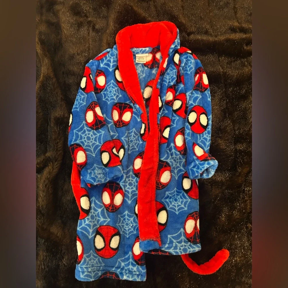 Spider-Man Boys 3-Piece Pajama & Robe Lot | 4T Pajamas (Robe 2T–3T)